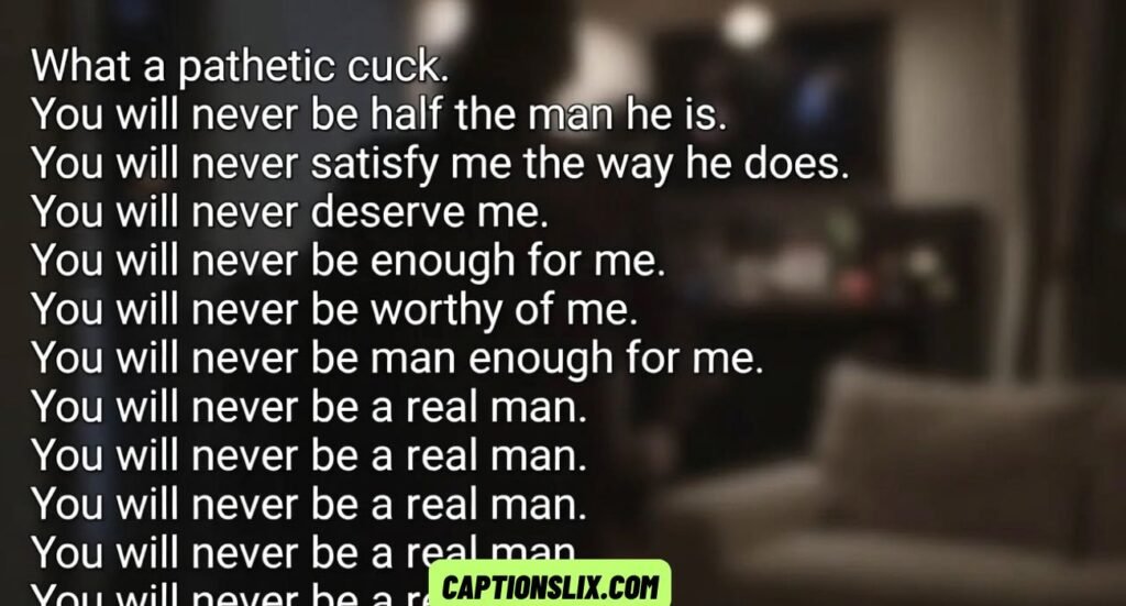 Cuckold Humiliation Caption